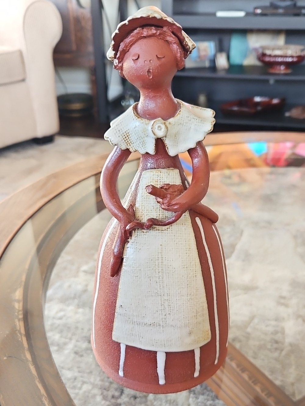Vintage HELGA Montreal Canada Clay Pottery Folk Art Figurine